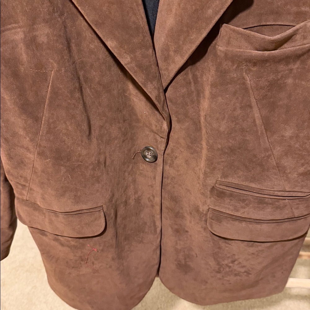 Free People Paper cut faux Suede Blazer - Picture 8 of 9
